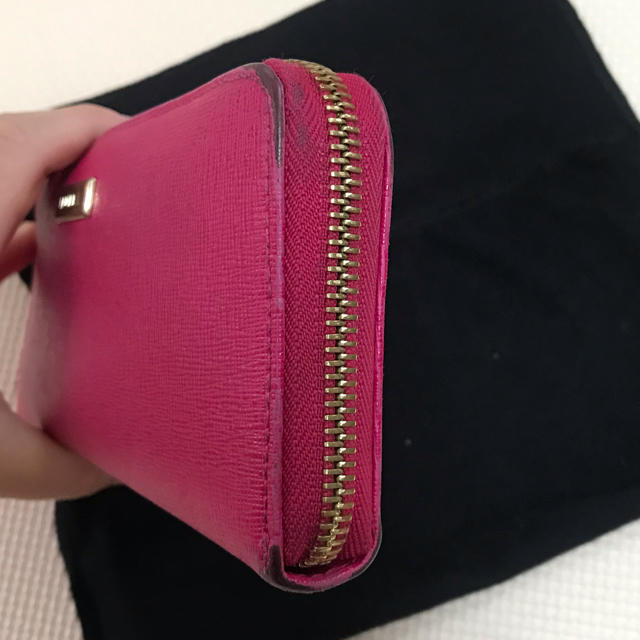 Furla(フルラ)のフルラ FURLA 長財布 財布 レザー 革 ピンク ラウンドジップ L字 レディースのファッション小物(財布)の商品写真