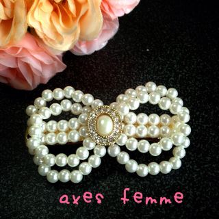 アクシーズファム(axes femme)のaxes femme のリボンバレッタ(ヘアピン)