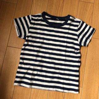 ムジルシリョウヒン(MUJI (無印良品))の無印良品　ボーダーTシャツ　90センチ(Tシャツ/カットソー)