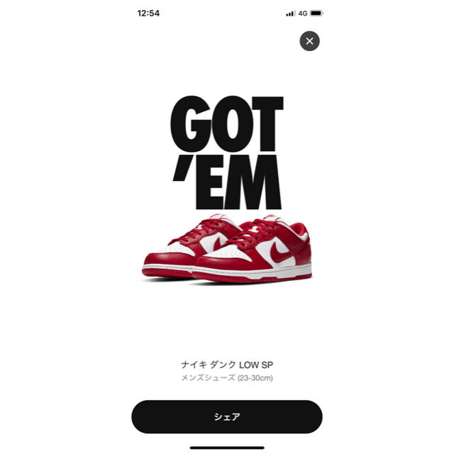 Nike Dunk Low University Red ダンク