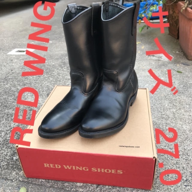 REDWING   レッドウィング 黒ペコスブーツcmの通販 by いっちゃん's