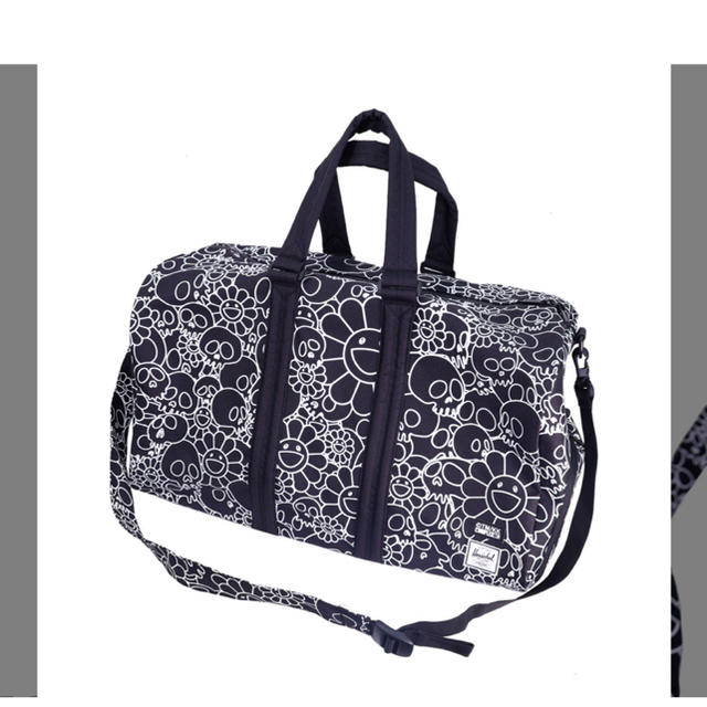 SKULLS & FLOWERS TOTE BAG (BLACK) 村上 隆