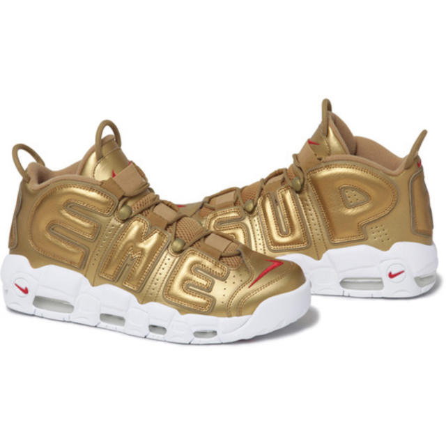 Supreme Nike Air More Uptempo  27 Gold