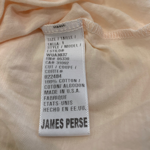 DEUXIEME CLASSE(ドゥーズィエムクラス)のJAMESPERSE スラブジャージ　クルーネック　サイズ1 レディースのトップス(Tシャツ(半袖/袖なし))の商品写真
