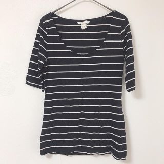 エイチアンドエム(H&M)のH&M ボーダートップス(Tシャツ(半袖/袖なし))