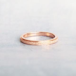 指輪 レディース リング ピンクゴールド サンドブラスト サージカルステンレス(リング(指輪))