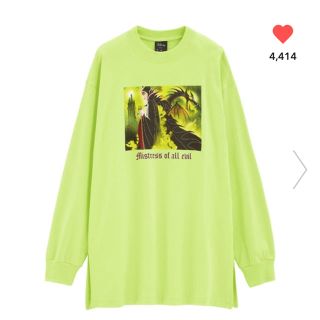 ジーユー(GU)の新品未開封 GU ロングスリーブT(長袖)ディズニー グリーン Sサイズ(Tシャツ(長袖/七分))