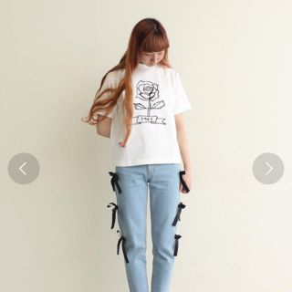 アイアムアイ(I am I)のI am I 天竺刺繍ローズTシャツ(Tシャツ(半袖/袖なし))