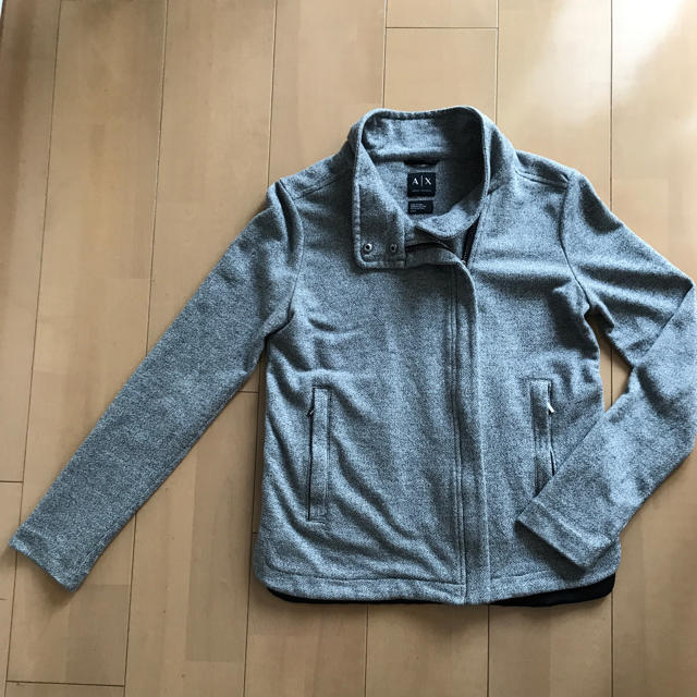 ARMANI EXCHANGE(アルマーニエクスチェンジ)のARMANI Exchange ライダース　パーカーグレー レディースのトップス(パーカー)の商品写真