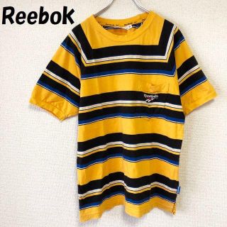 リーボック(Reebok)の【人気】Reebok/リーボック ポケット付き ボーダー 半袖Tシャツ サイズM(Tシャツ/カットソー(半袖/袖なし))