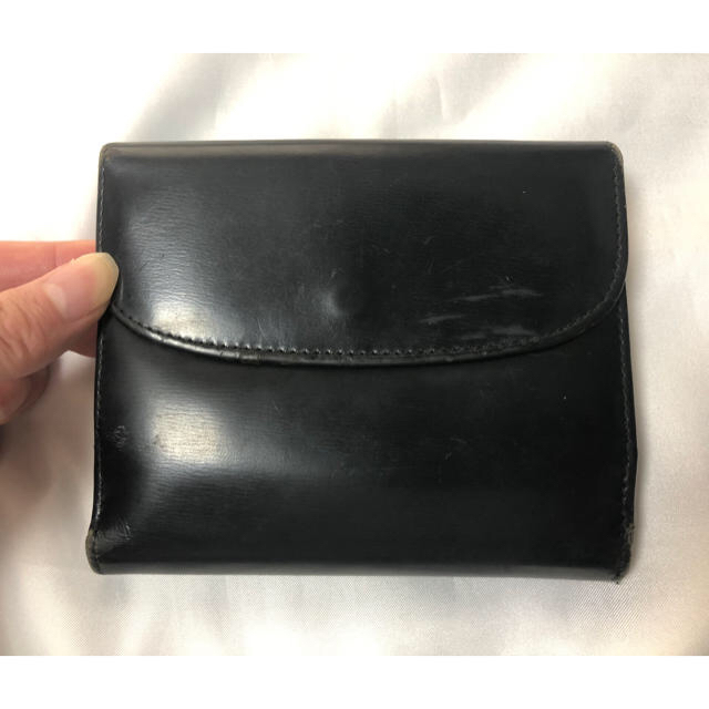 Gucci(グッチ)の【GUCCI】折り財布　 Gバックル　黒革 レディースのファッション小物(財布)の商品写真