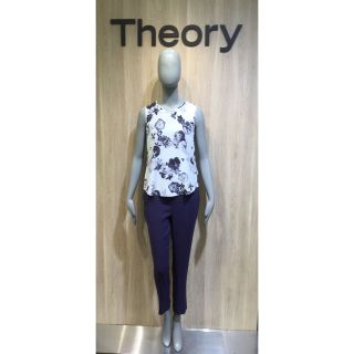 Theory 18aw 花柄ノースリーブブラウス