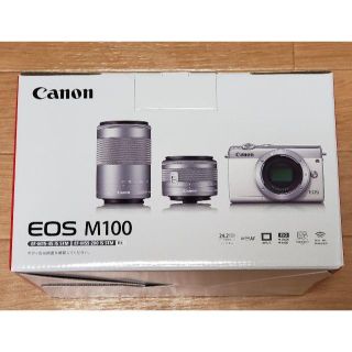 キヤノン(Canon)の新品 Canon キヤノン EOS M100 ダブルズームキット グレー(ミラーレス一眼)