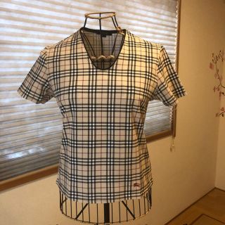 バーバリー(BURBERRY)の美品本物バーバリーBurberry上質コットンチェック柄Tシャツ♫(Tシャツ(半袖/袖なし))