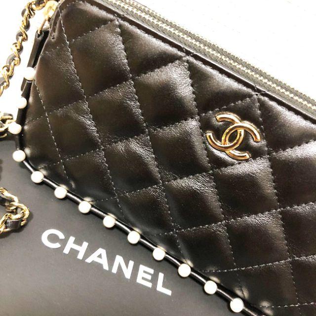 みです CHANEL マトラッセ パールチェーンウォレット れませんで