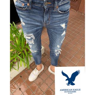 アメリカンイーグル(American Eagle)の【大人気】AMERICAN EAGRE ダメージ　スキニー(デニム/ジーンズ)