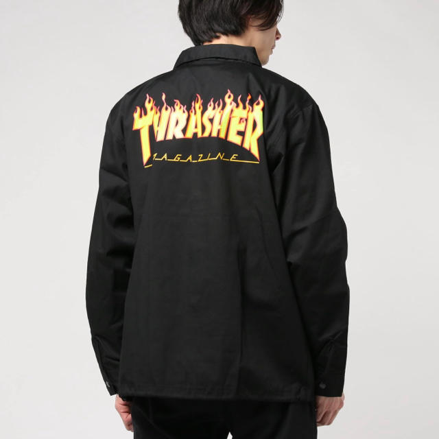 新品 THRASHER スラッシャー ファイヤーパターン コーチジャケット LTHRASHER