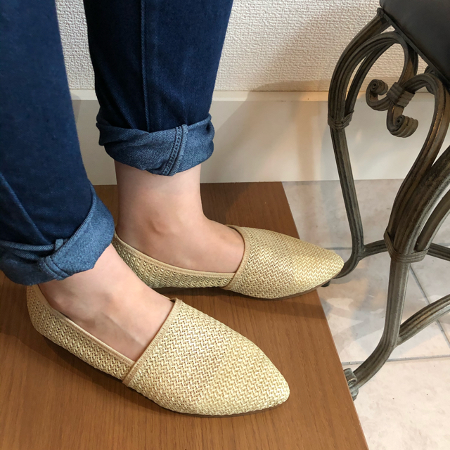Coco(ココ)の日本製　新品　メッシュ素材のスリポン　24cm レディースの靴/シューズ(スリッポン/モカシン)の商品写真