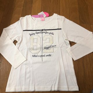 メゾピアノジュニア(mezzo piano junior)のメゾピアノ新品タグ付き花刺繍付き長袖Tシャツ165cm(Tシャツ/カットソー)