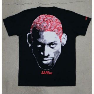 送込み XXL SAPEur RED Paisley Head Tee 黒(Tシャツ/カットソー(半袖/袖なし))