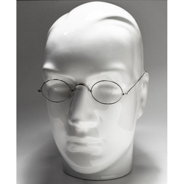 稀少新品アンティーク丸メガネ シルバーメタルラウンドフレームアメリカヴィンテージ レディースのファッション小物(サングラス/メガネ)の商品写真
