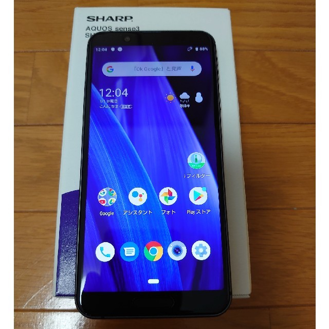 【美品】AQUOS sense3 SH-M12 ブラック SIMフリー