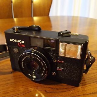 コニカミノルタ(KONICA MINOLTA)のお値下げ☆レア☆コニカミノルタ C35 EF 黒 フラッシュ作動OK！(フィルムカメラ)