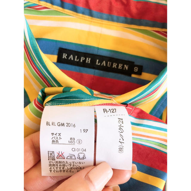 Ralph Lauren(ラルフローレン)の新品同様＊RALPH LAUREN＊ストライプカラーシャツ レディースのトップス(シャツ/ブラウス(長袖/七分))の商品写真