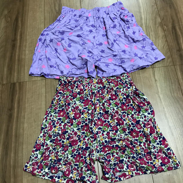 UNIQLO(ユニクロ)の女の子用キュロット2枚セット キッズ/ベビー/マタニティのキッズ服女の子用(90cm~)(スカート)の商品写真