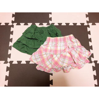 ニシマツヤ(西松屋)の【古着】キュロットスカート 110cm 2枚セット(スカート)