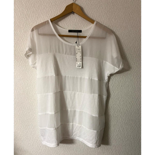 ヴァンス(VENCE)の新品VENCE シフォンボーダーtシャツ(Tシャツ(半袖/袖なし))
