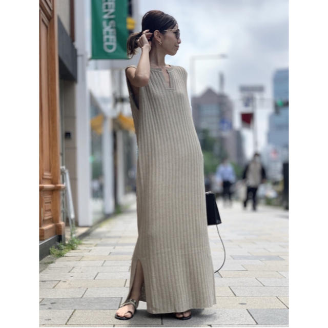 ロングワンピース/マキシワンピースアパルトモン SILK LINEN Maxi ワンピース