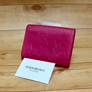 サンローラン(Saint Laurent)の正規品【ロゴマニア】YVES SAINT LAURENT 折り財布  (財布)