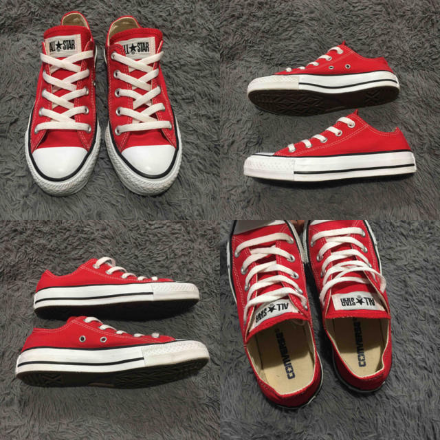 CONVERSE(コンバース)の2回のみ着用 コンバース オールスター 22cm 赤 レッド RED レディースの靴/シューズ(スニーカー)の商品写真