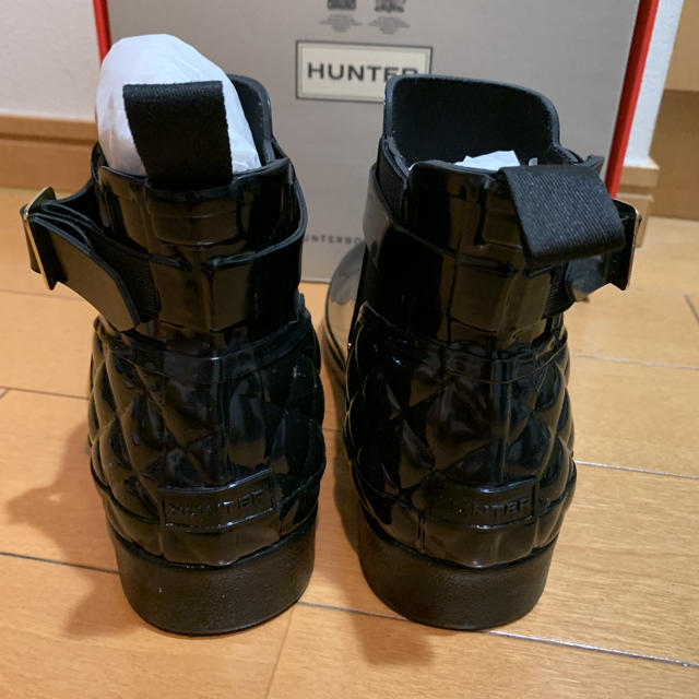 HUNTER(ハンター)の美品✨ ハンター✨リファインドグロスキルテッド　ショートブーツ　UK6 レディースの靴/シューズ(レインブーツ/長靴)の商品写真