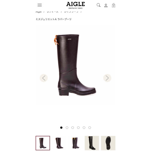 AIGLE(エーグル)の新品 AIGLE ミスジュリエットA ラバーブーツ　エーグル　noir 009 レディースの靴/シューズ(レインブーツ/長靴)の商品写真