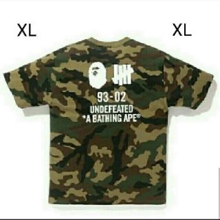 アベイシングエイプ(A BATHING APE)の★希少 A BATHING APE×UNDEFEATED CAMO TEE XL(Tシャツ/カットソー(半袖/袖なし))