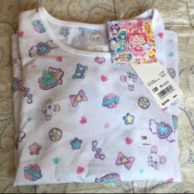 UNIQLO(ユニクロ)の新品　スタートゥインクルプリキュア   ユニクロ　Tシャツ　プリキュア   キッズ/ベビー/マタニティのキッズ服女の子用(90cm~)(Tシャツ/カットソー)の商品写真