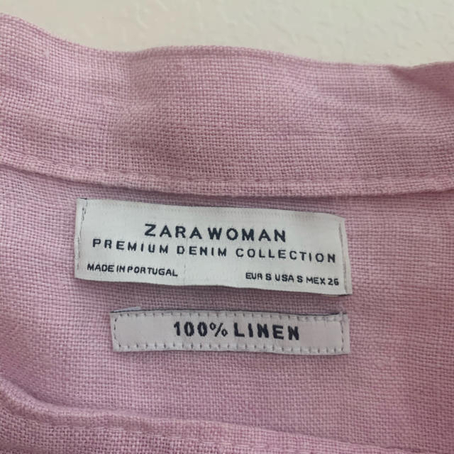 ZARA(ザラ)のzara リネンシャツ レディースのトップス(シャツ/ブラウス(半袖/袖なし))の商品写真