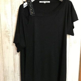 アダムエロぺ(Adam et Rope')の【美品】アダムエロペ購入★スタッズ肩リボンTシャツワンピース(ひざ丈ワンピース)