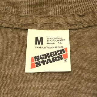 ヘインズ(Hanes)のデッドストック！ 80's SCREEN STARS T USA製 M キャメル(Tシャツ/カットソー(半袖/袖なし))