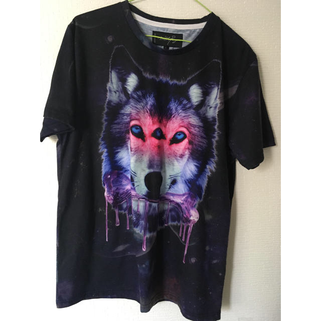 MILKBOY(ミルクボーイ)のmilkboy THREE EYED WOLF Tシャツ 三つ目オオカミ L メンズのトップス(Tシャツ/カットソー(半袖/袖なし))の商品写真