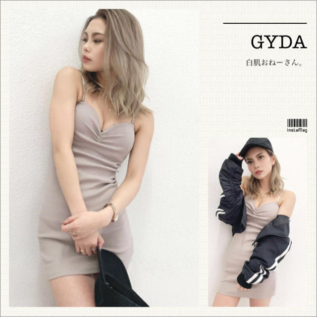 GYDA♡２WAYリブベアワンピ♡ベージュ