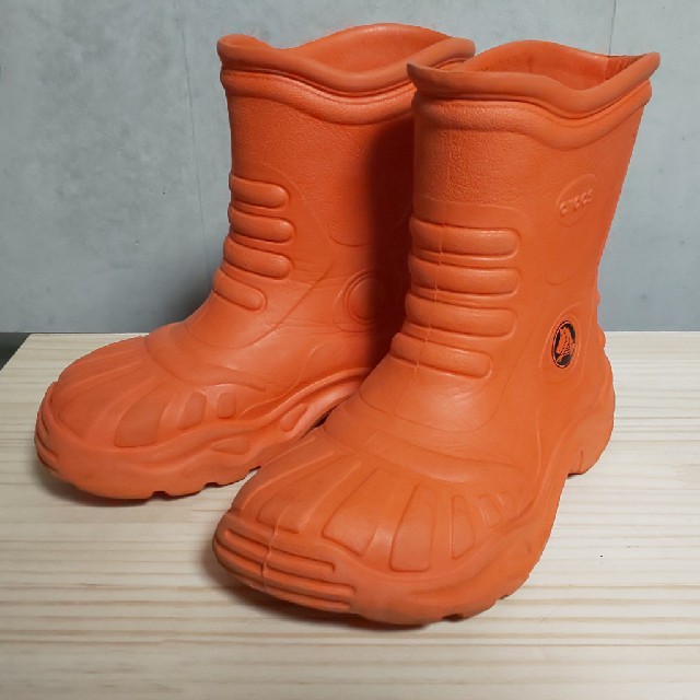 crocs クロックス レインシューズ 長靴 Kids M1/W3 １９cm | フリマアプリ ラクマ