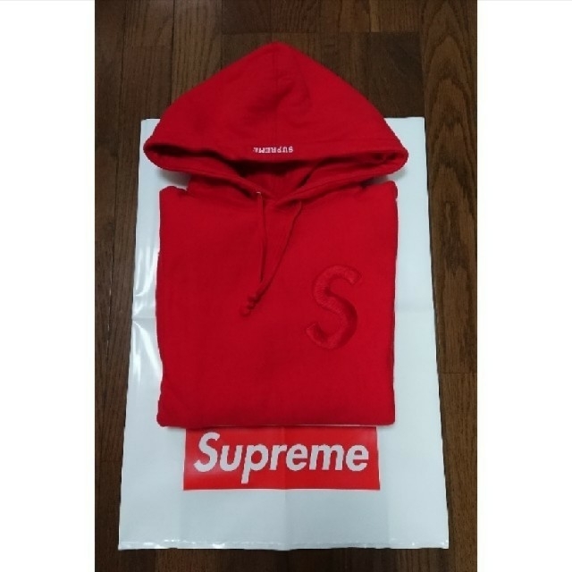 パーカー正規品 S★Tonal S logo Hooded sweatshirt Red