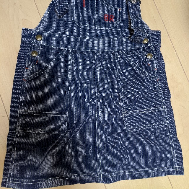 Branshes(ブランシェス)のスカート胸当てジャンパースカート120 キッズ/ベビー/マタニティのキッズ服女の子用(90cm~)(スカート)の商品写真