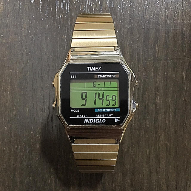 TIMEX INDIGLO GOLD 腕時計