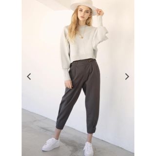 アリシアスタン(ALEXIA STAM)のALEXIA STAM Double Belted Pants Charcoal(カジュアルパンツ)