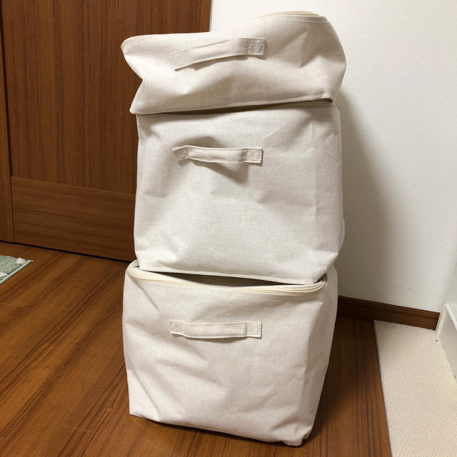 MUJI (無印良品)(ムジルシリョウヒン)の無印良品　ソフトボックス　フタ式　セット インテリア/住まい/日用品の収納家具(ケース/ボックス)の商品写真