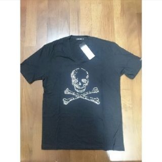 ラブレス(LOVELESS)のLOVELESS SKULL スワロフスキー Vネック T  骸骨 ドクロ(Tシャツ/カットソー(半袖/袖なし))